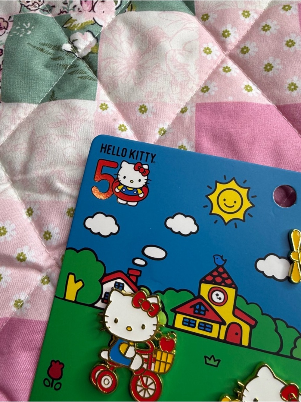 NWT Loungefly Hello Kitty 50th Anniversary 4 Pc Enamel Pin Set Sanrio Kawaii - Picture 4 of 8
